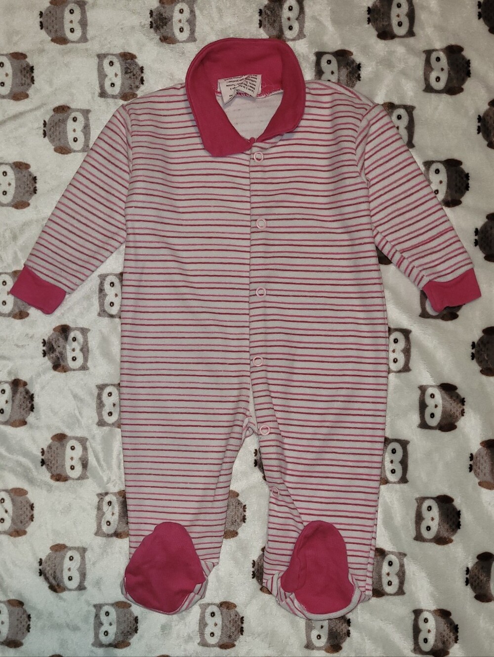 $1 | 0-3m | Striped Jumpsuit/Footies